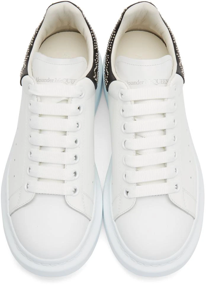 商品Alexander McQueen|White & Black Studded Oversized Sneakers 鞋,价格¥3128,第5张图片详细描述