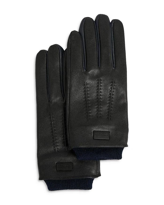 商品Ted Baker London|Leather Gloves With Ribbed Cuff,价格¥966,第1张图片