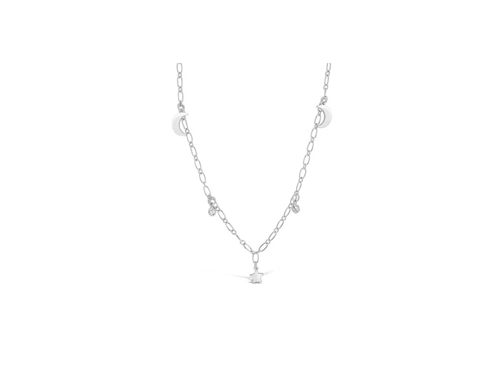 商品Sterling Forever|Sparkling CZ, Star & Moon Chain Necklace,价格¥494,第1张图片