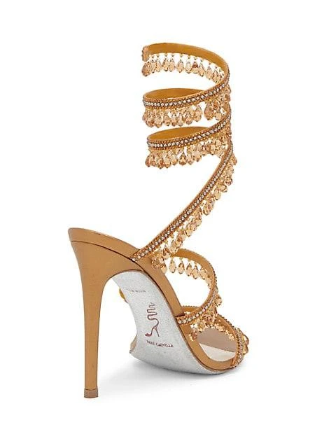 商品Rene Caovilla|Chandelier Embellished Leather Wrap Sandals,价格¥7594,第3张图片详细描述