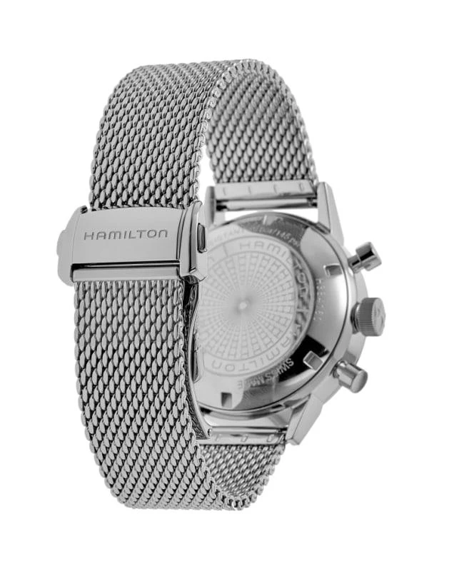 商品Hamilton|Hamilton American Classic INTRA-MATIC CHRONOGRAPH H White Dial Steel Men's Watch H38429110,价格¥12141,第4张图片详细描述