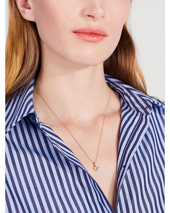 Dazzle Cubic Zirconia Pendant Necklace in Gold Tone, 16"-19"商品第2张图片规格展示
