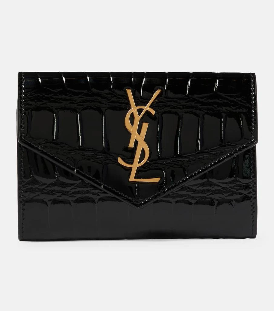 商品Yves Saint Laurent|Cassandre Small patent leather wallet,价格¥4009,第1张图片