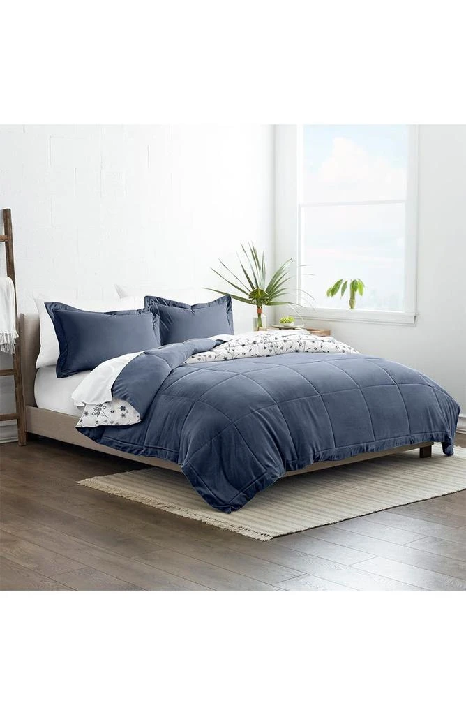 商品IENJOY HOME|HOME SPUN Premium Down Alternative Forget Me Not Reversible Comforter Set,价格¥454,第2张图片详细描述