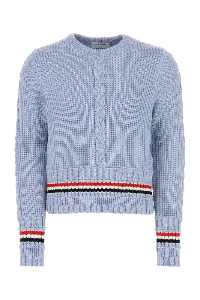 Thom Browne RWB-Stripe Cable Knit Jumper商品第1张图片规格展示