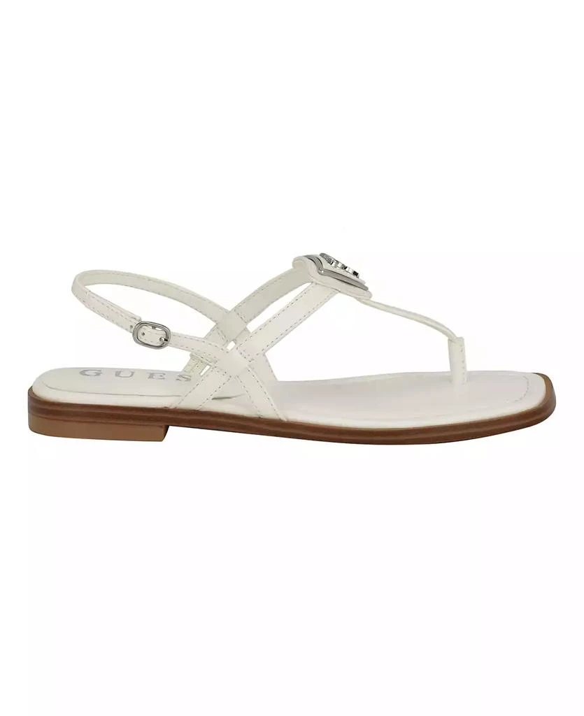 Women's Rainey Logo Sqaure Toe T-Strap Flat Sandals 商品