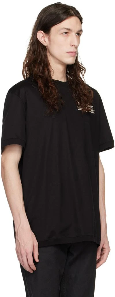 商品Alexander McQueen|Black Embroidered T-Shirt,价格¥986,第2张图片详细描述