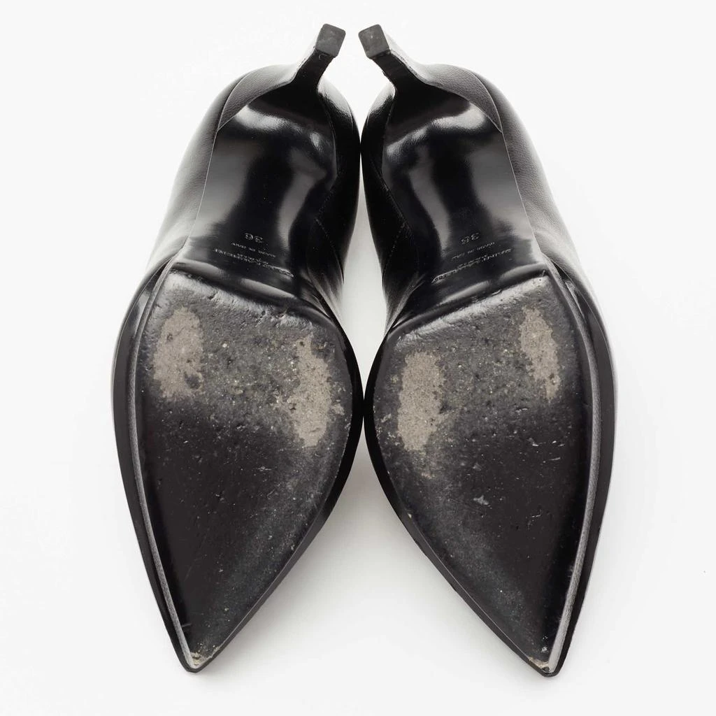 Saint Laurent Black Leather Janis Pointed Toe Platform Pumps Size 36 商品
