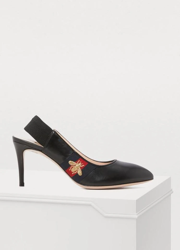 商品Gucci|Sylvie sling back,价格¥5020,第1张图片