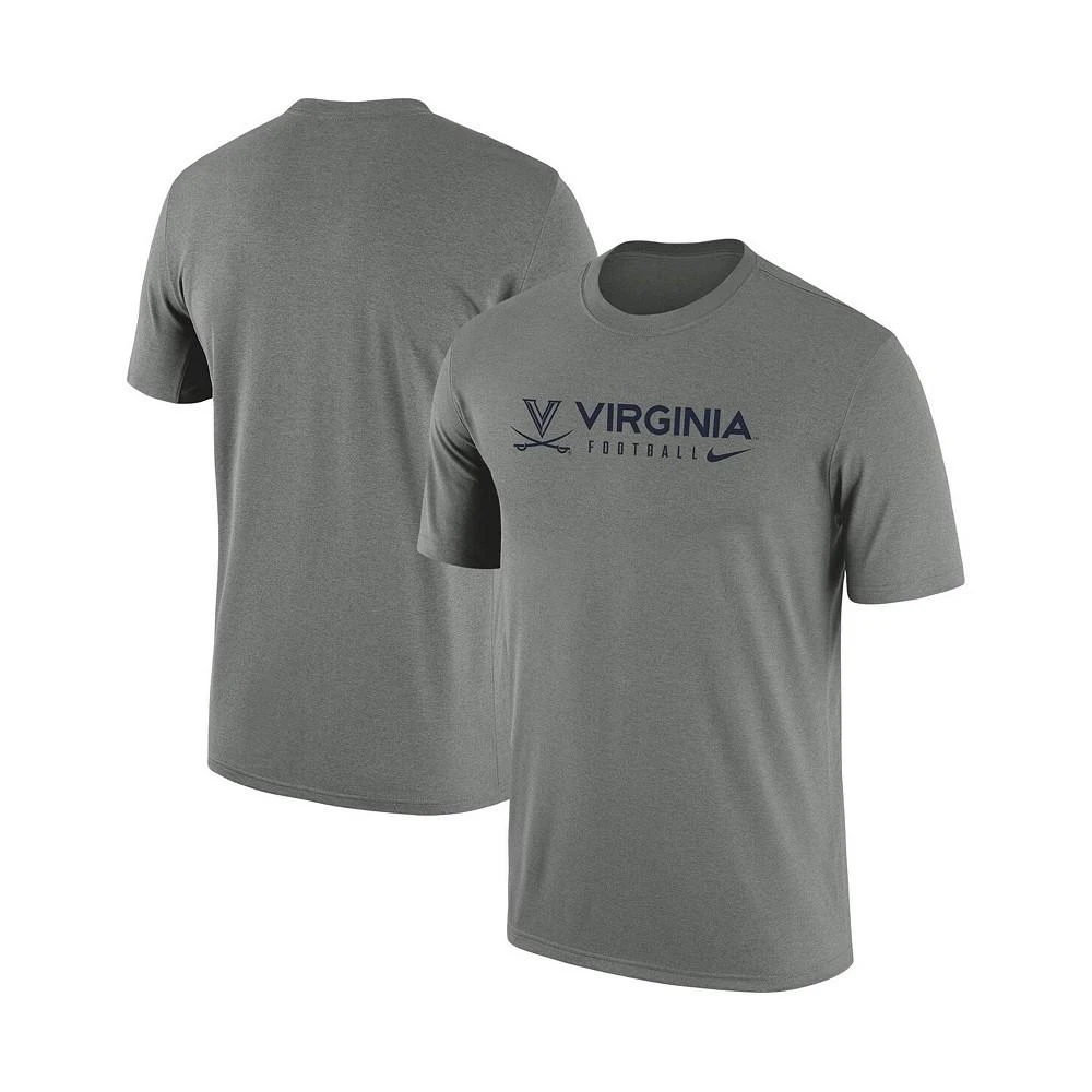 商品NIKE|Men's Heather Gray Virginia Cavaliers Team Legend Performance T-shirt,价格¥198,第1张图片