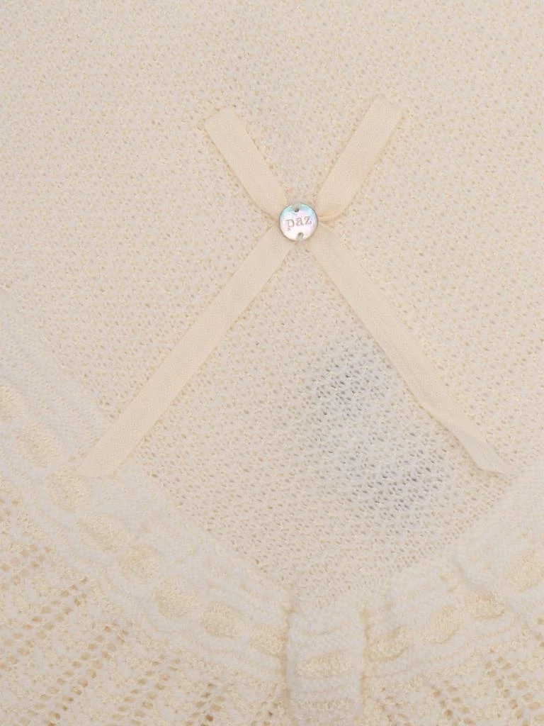 商品Paz Rodriguez|Paz Rodriguez Bow Detailed Knitted Blanket,价格¥900,第4张图片详细描述