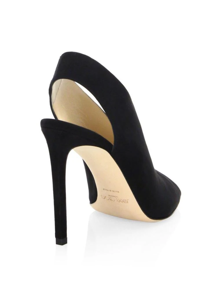 商品Jimmy Choo|Jimmy Choo - Shar Suede Peep Toe SlingbackPumps,价格¥2174,第3张图片详细描述