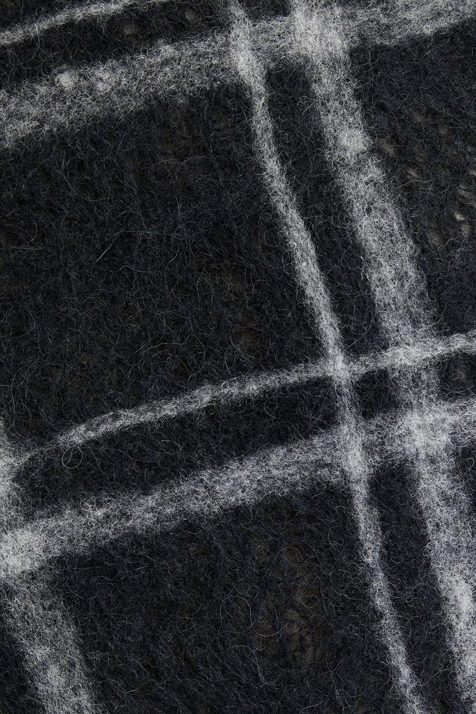 Checked pointelle-knit alpaca-blend sweater商品第4张图片规格展示