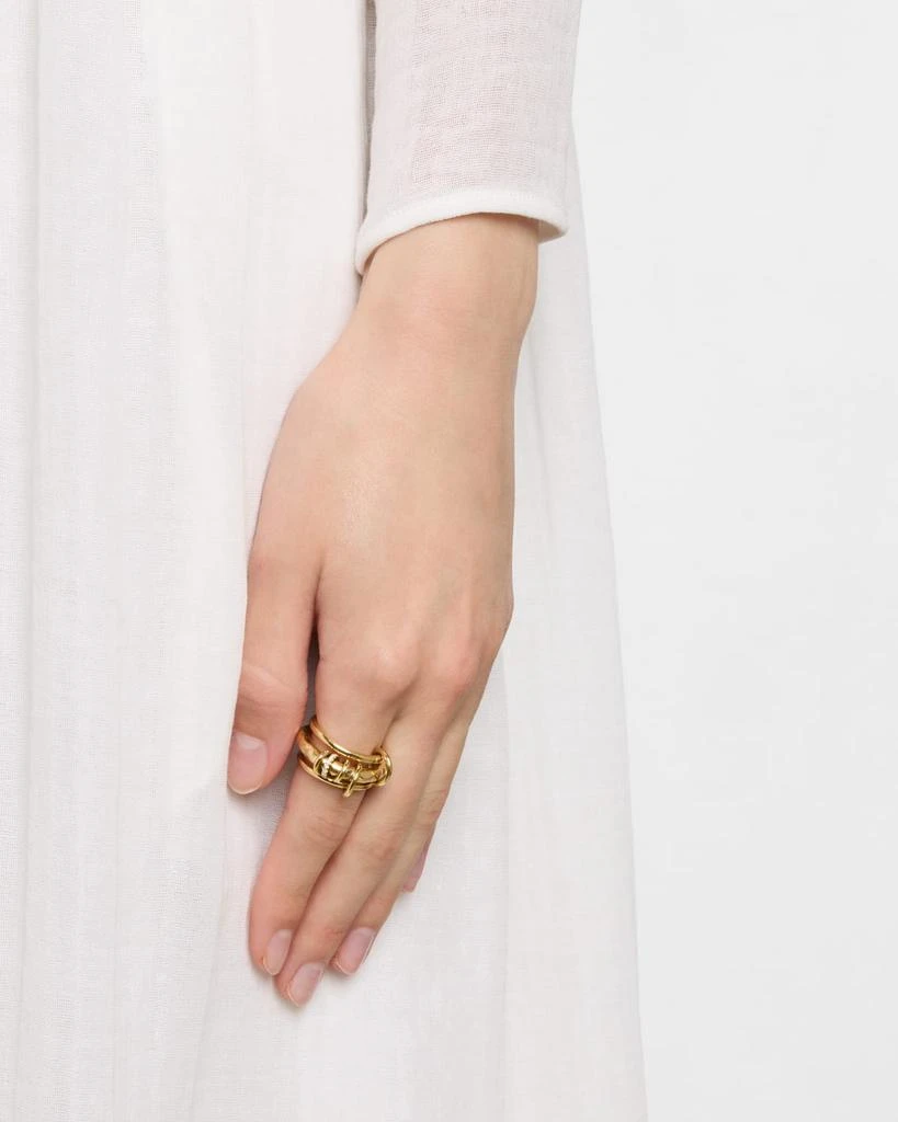 商品Spinelli Kilcollin|18K Yellow Gold Gemini YG Vulcan Ring with Diamonds,价格¥57302,第2张图片详细描述