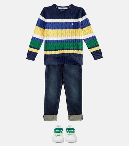 商品Ralph Lauren|Striped cable-knit cotton sweater,价格¥1147,第2张图片详细描述