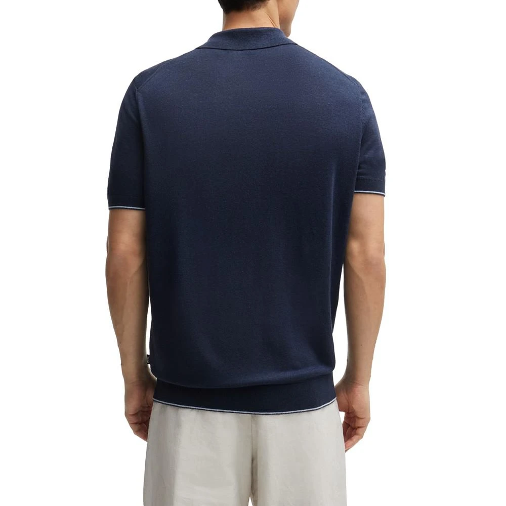 商品Hugo Boss|Men's Zip-Neck Polo Sweater,价格¥1482,第3张图片详细描述