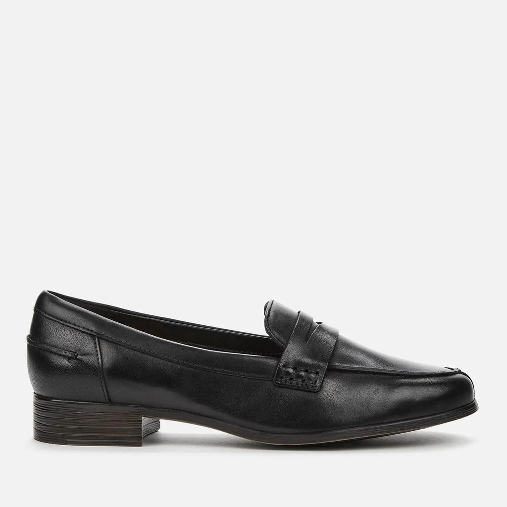 商品Clarks|Clarks Women's Hamble Leather Loafers - Black,价格¥446,第1张图片