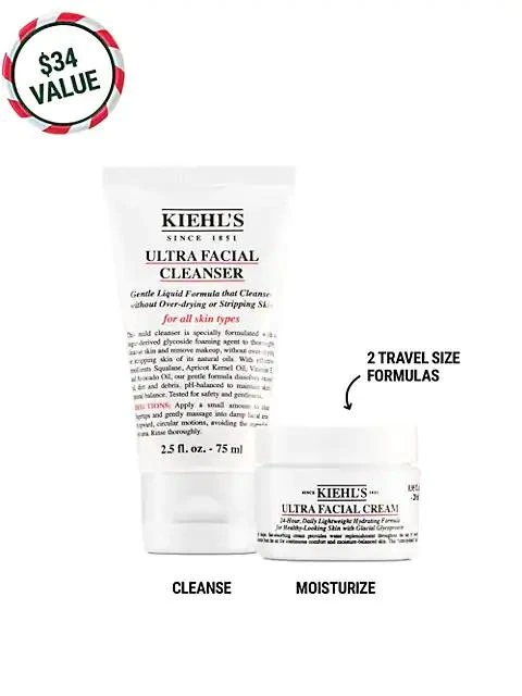 商品Kiehl's|Hydration Starter 2-Piece Cleanser & Cream Set,价格¥165,第3张图片详细描述