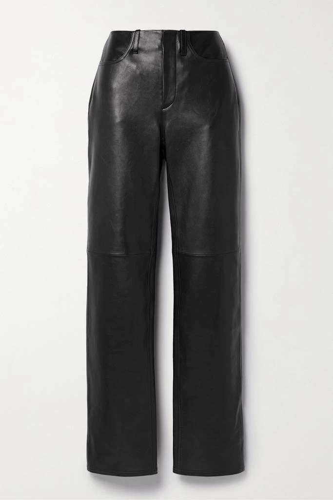 商品Alexander Wang|皮革直筒裤  - US0,价格¥7120,第1张图片