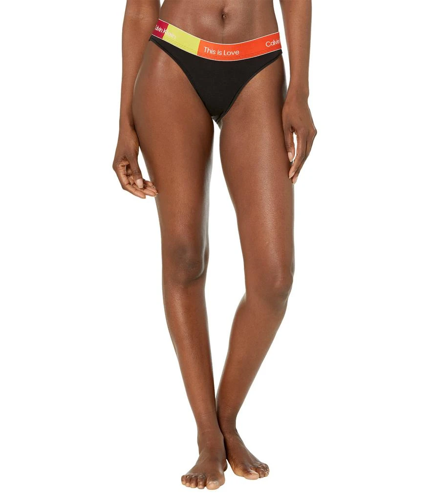 商品Calvin Klein|This Is Love Cotton Color-Block Bikini,价格¥116,第1张图片