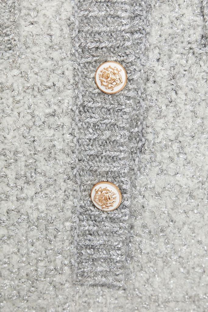 Raveno metallic bouclé-knit mini dress商品第4张图片规格展示