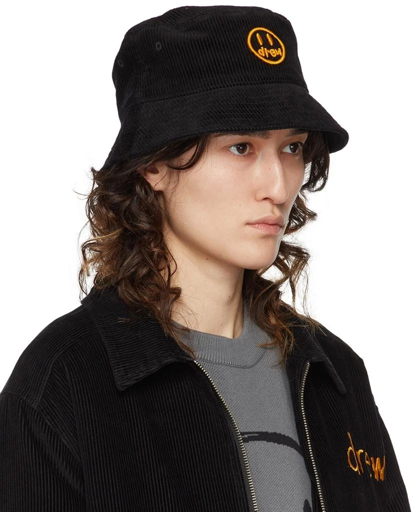 商品Drew House|SSENSE Exclusive Black Painted Mascot Bucket Hat,价格¥372,第2张图片详细描述