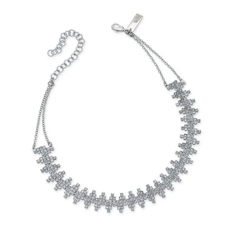 商品INC International|I.N.C. Silver-Tone Cubic Zirconia Choker Necklace, Created for Macy's,价格¥92,第1张图片