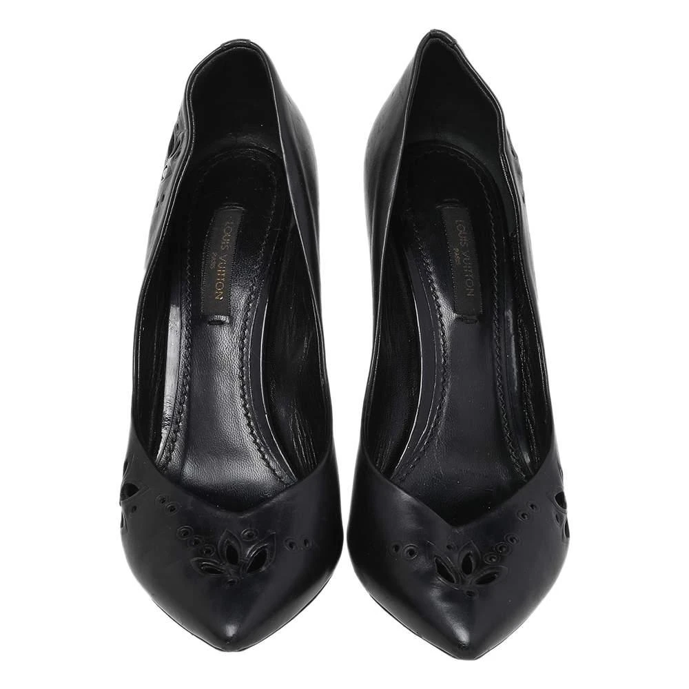 商品[二手商品] Louis Vuitton|Louis Vuitton Black Laser Cut Leather Pointed Toe Pumps Size 36.5,价格¥1809,第3张图片详细描述