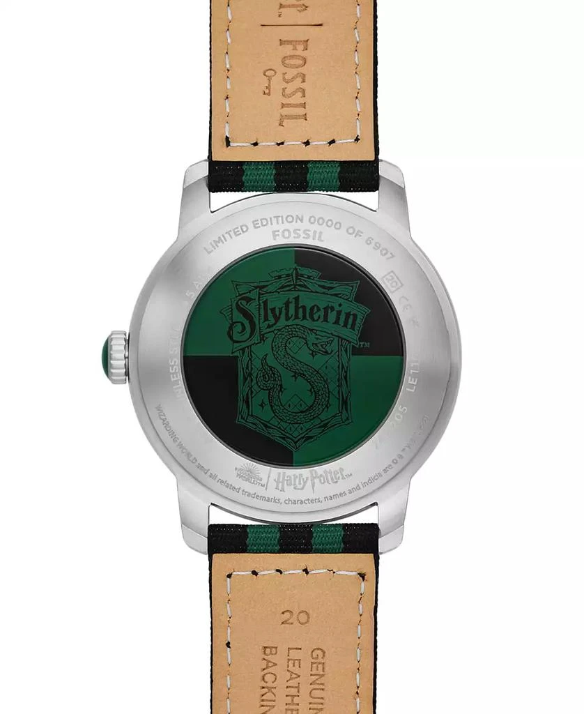 商品Fossil|Unisex Limited Edition Harry Potter Slytherin Black Green Nylon Strap Watch, 40mm,价格¥1145,第4张图片详细描述