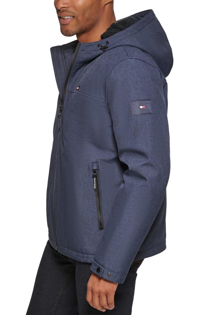 Faux Shearling Lined Hooded Jacket商品第4张图片规格展示