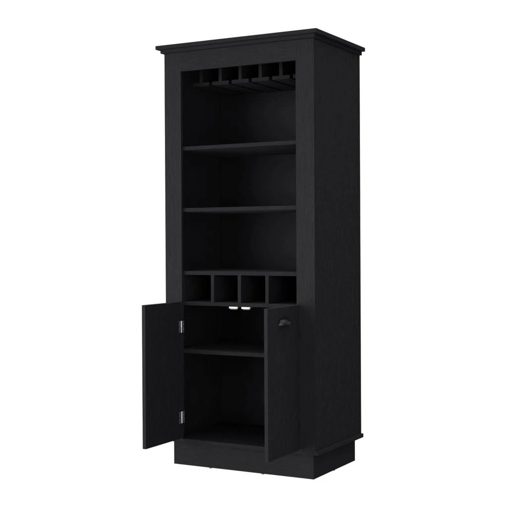 商品Homezia|70" Black Bar Cabinet With Wine Storage,价格¥7584,第3张图片详细描述