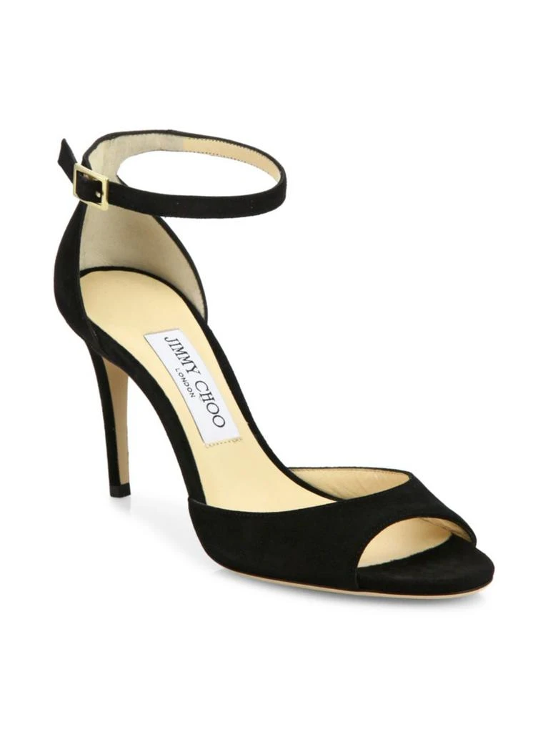 商品Jimmy Choo|Jimmy Choo - Annie Suede d'Orsay Ankle-Strap Sandals,价格¥2024,第2张图片详细描述