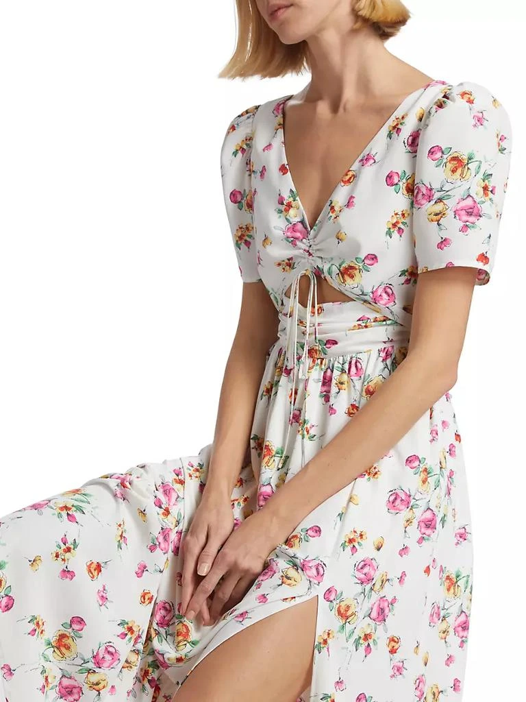 Floral-Printed Cut-Out Midi-Dress 商品