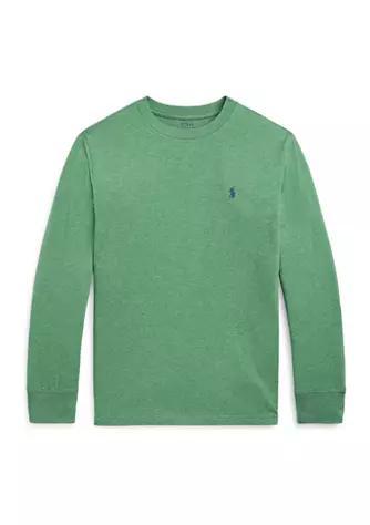 商品Ralph Lauren|Boys 8-20 Cotton Jersey Long-Sleeve T-Shirt,价格¥181,第3张图片详细描述