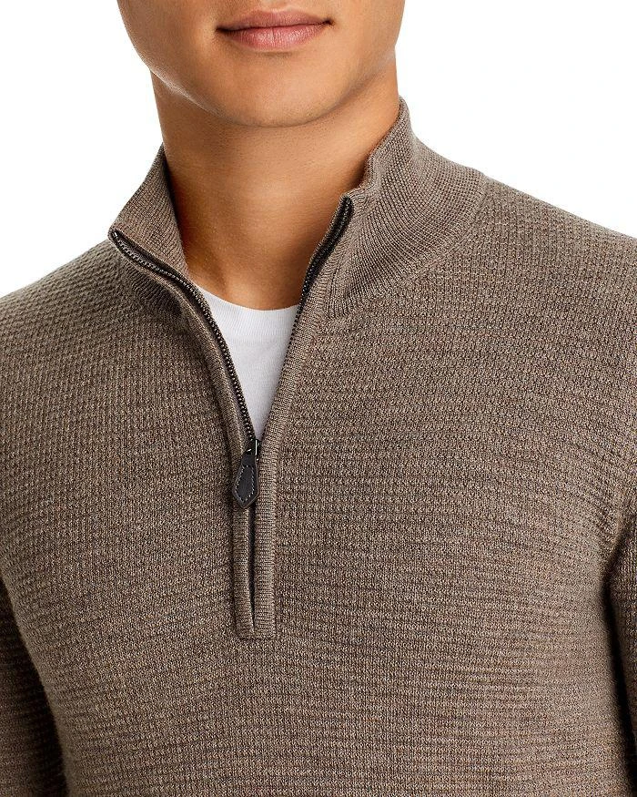 商品The Men's Store at Bloomingdale's|Waffled Merino Wool Half Zip Sweater,价格¥329,第5张图片详细描述