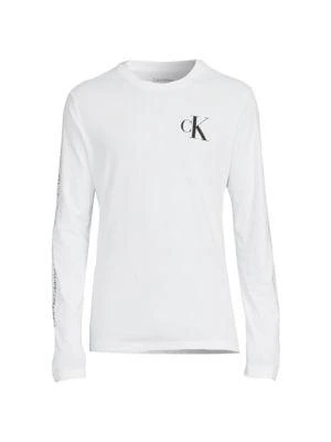 商品Calvin Klein|Marquee Logo Long Sleeve Graphic Tee,价格¥150,第4张图片详细描述