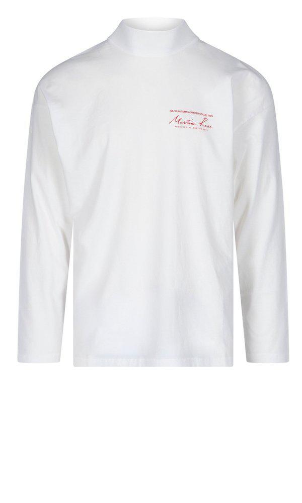 商品Martine Rose|Martine Rose Logo Printed Mock Neck T-Shirt,价格¥753-¥796,第1张图片