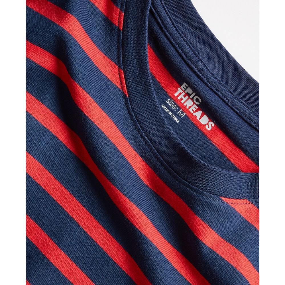 商品Epic Threads|Big Boys Stripe-Print T-Shirt, Created for Macy's,价格¥30,第5张图片详细描述
