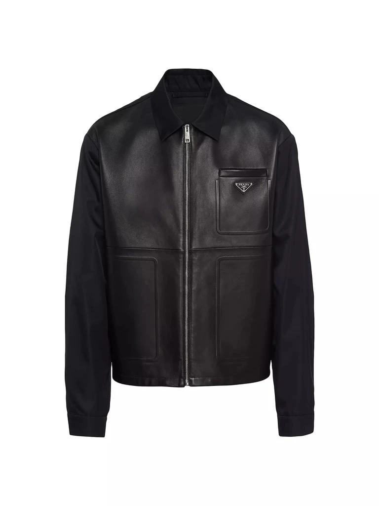 商品Prada|Re-Nylon and Leather Jacket,价格¥36712,第1张图片