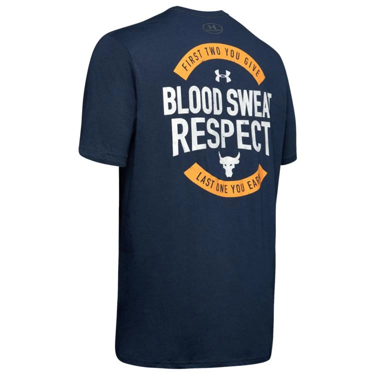 商品Under Armour|Under Armour Project Rock Blood Sweat Respect T-Shirt - Men's T恤,价格¥186,第5张图片详细描述