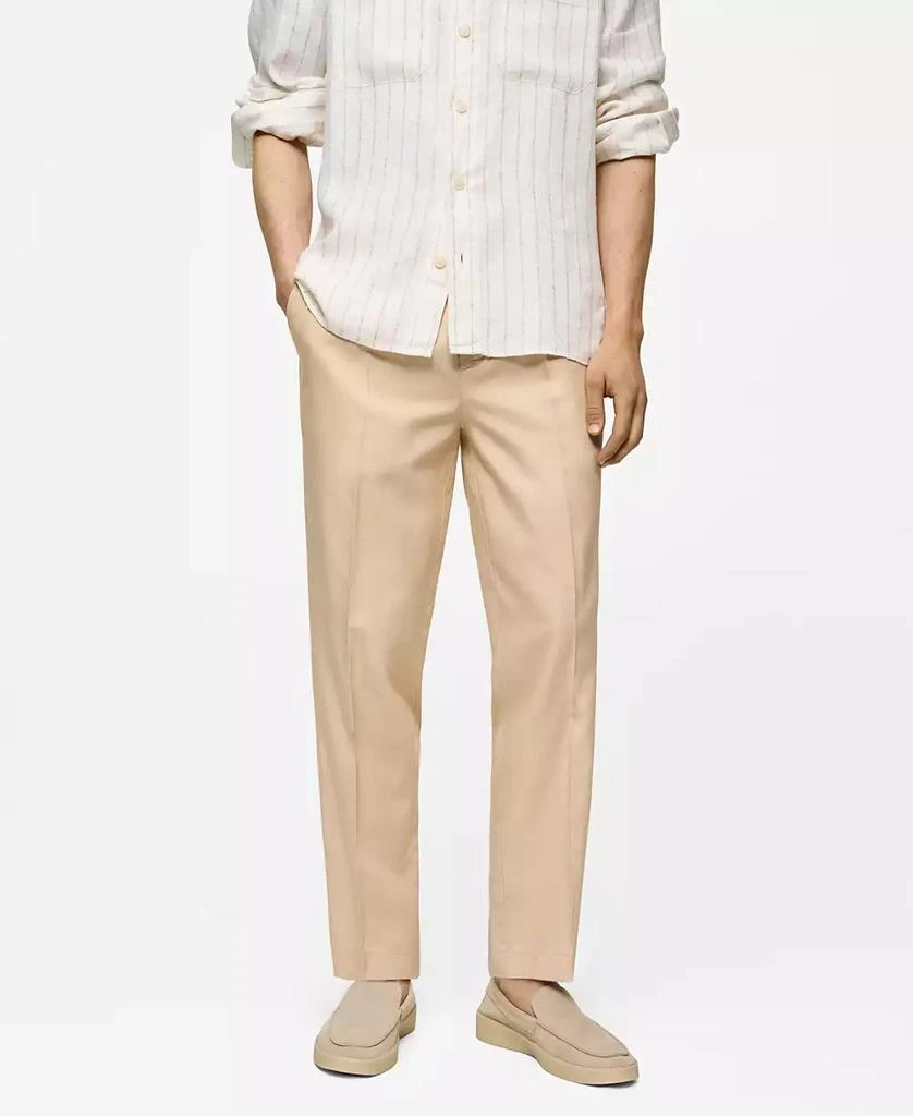 商品Mango|Men's Cotton Lyocell Pleated Pants,价格¥371,第1张图片