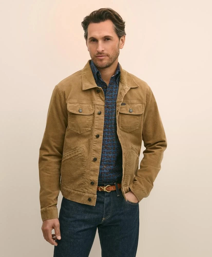 商品Brooks Brothers|Medium Wale Corduroy Trucker Jacket,价格¥1623,第2张图片详细描述