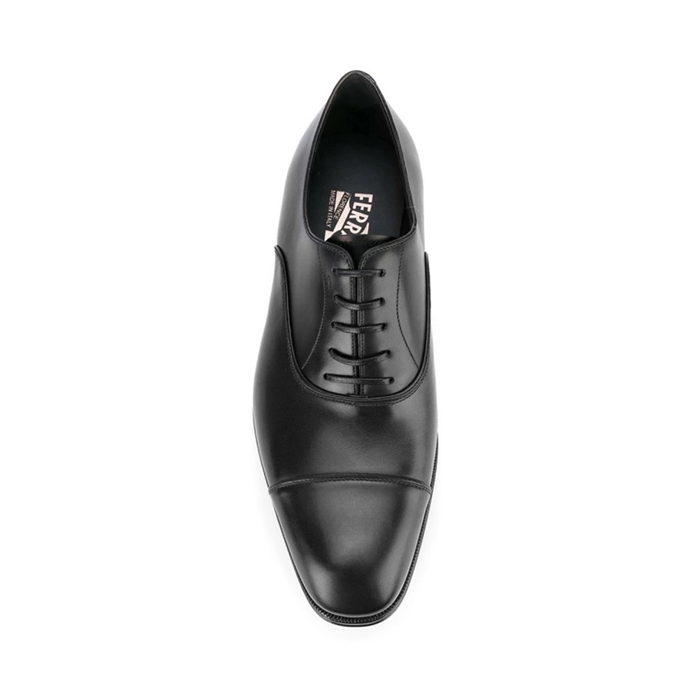 SALVATORE FERRAGAMO 男士黑色牛皮系带牛津鞋 0636705 商品
