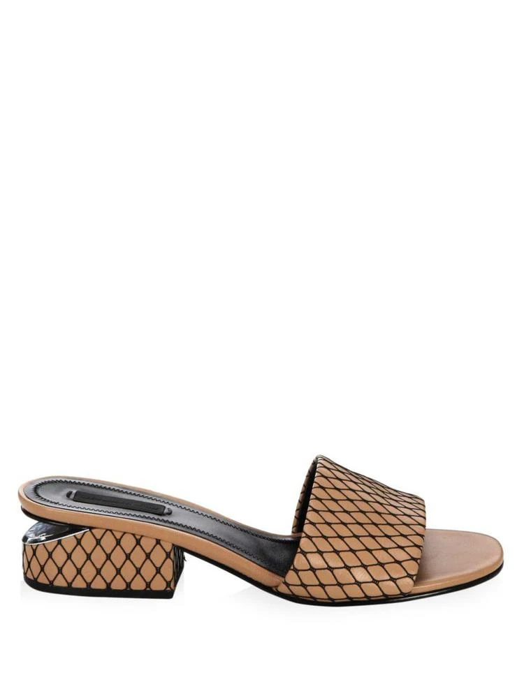 商品Alexander Wang|Lou Low Heel Fishnet Slides,价格¥3388,第5张图片详细描述
