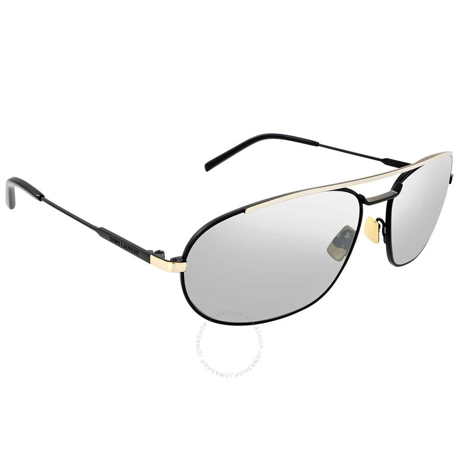 商品Yves Saint Laurent|Silver Flash Oval Men's Sunglasses SL 561 003 61,价格¥1052,第2张图片详细描述