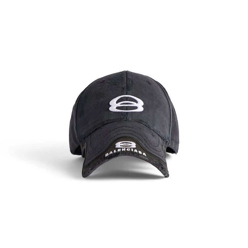 商品Balenciaga|【预售3-5天】Balenciaga/巴黎世家 男士黑色棉质可调节魔术贴经典棒球帽,价格¥3355,第1张图片