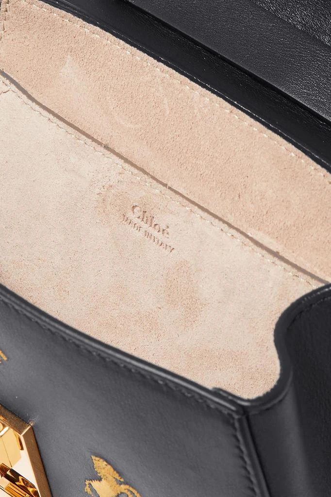 商品Chloé|Drew Bijou mini embroidered leather 单肩包,价格¥8952,第4张图片详细描述
