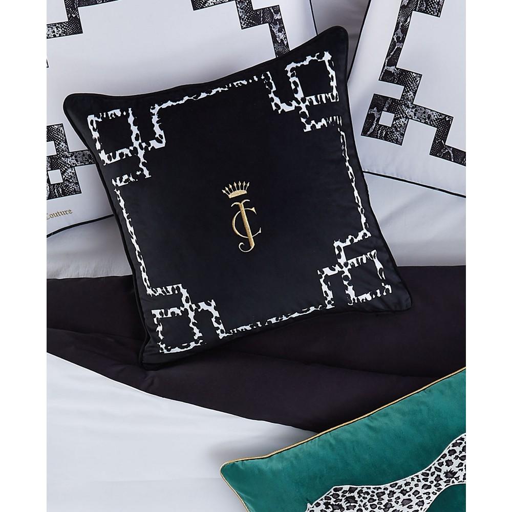 Lattice Embroidered Velvet Decorative Pillow, 20" x 20"商品第4张图片规格展示