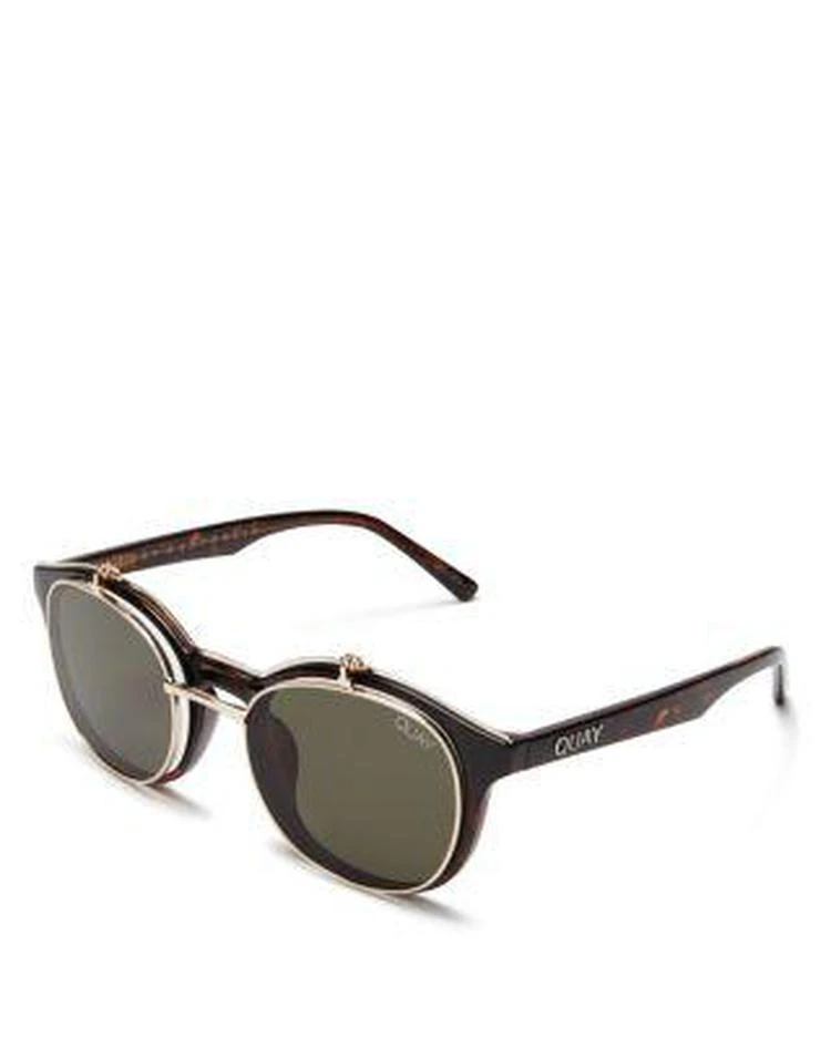 商品Quay|Women's Penny Royal Oval Flip-Up Sunglasses, 47mm,价格¥484,第3张图片详细描述