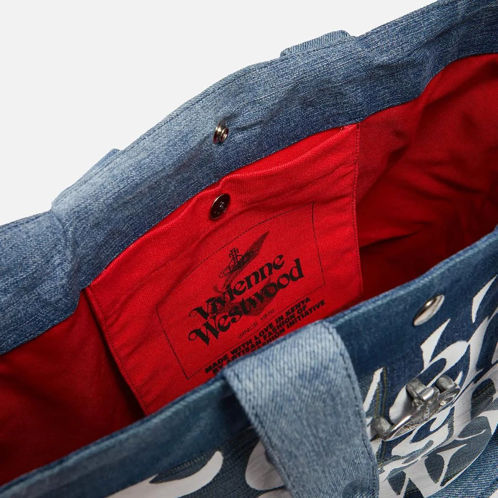 商品Vivienne Westwood|Vivienne Westwood Worker Runner Recycled Denim Tote Bag,价格¥2446,第3张图片详细描述